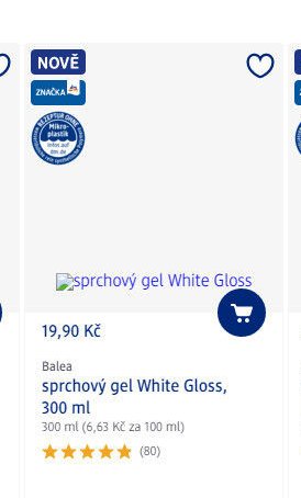 Balea sprchový gel White Gloss, 300 ml