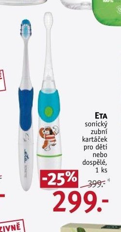 ETA sonický zubní kartáček pro děti nebo dospělé, 1 ks