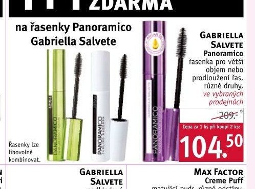 řasenky Panoramico Gabriella Salvete