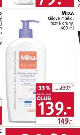 Mixa tělové mléko
