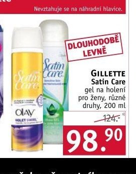 Gillette Satin Care gel na holení pro ženy, různé druhy, 200 ml