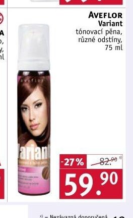 AVEFLOR Variant tónovací pěna, různé odstíny, 75 ml