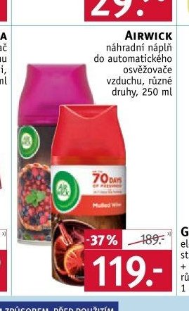 AIRWICK náhradní náplň do automatického osvěžovače vzduchu, různé druhy, 250 ml