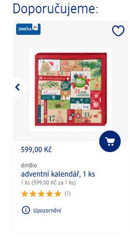 dmBio adventní kalendář, 1 ks
