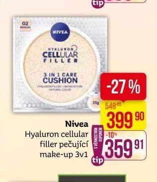 Nivea Hyaluron cellular filler pečující make-up 3v1