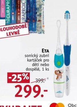 ETA sonický zubní kartáček pro děti nebo dospělé, 1 ks