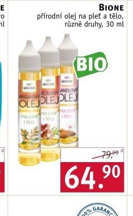 Bione přírodní olej na pleť a tělo
