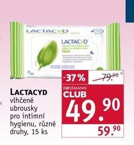 LACTACYD vlhčené ubrousky