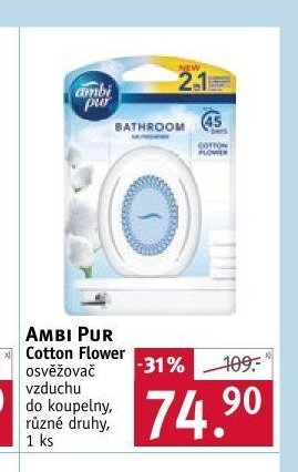 AMBI PUR Cotton Flower osvěžovač vzduchu do koupelny