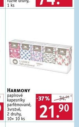 HARMONY papírové kapesníky parfémované