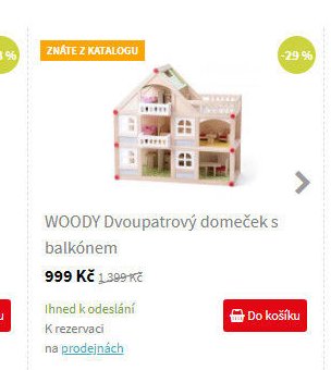 WOODY Dvoupatrový domeček s balkónem