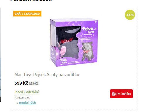 Mac Toys Pejsek Scoty na vodítku
