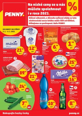 aktuální leták Penny Market 2.1.2020-6.1.2020