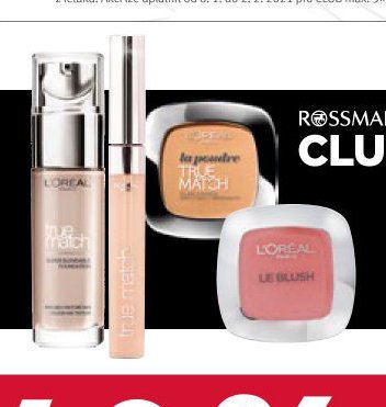 L'Oréal True Match make-up, pudr a tvářenka