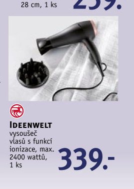 IDEENWELT vysoušeč vlasů