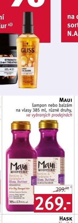 Maui šampon nebo balzám na vlasy 385 ml