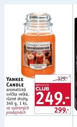 YANKEE CANDLE aromatická svíčka velká, různé druhy, 340 g, 1 ks
