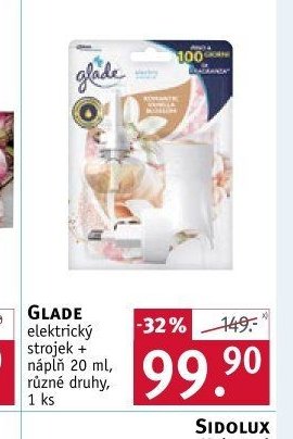 GLADE elektrický strojek + náplň 20 ml