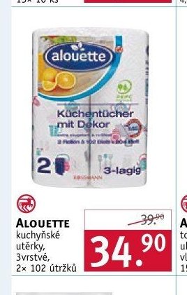 ALOUETTE kuchyňské utěrky, 2x 102 útržků