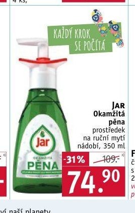 JAR Okamžitá pěna prostředek na ruční mytí nádobí, 350 ml