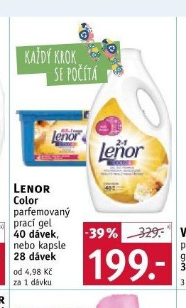 LENOR Color parfemovaný prací gel nebo kapsle