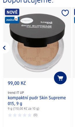 trend IT UP kompaktní pudr Skin Supreme 015, 9 g