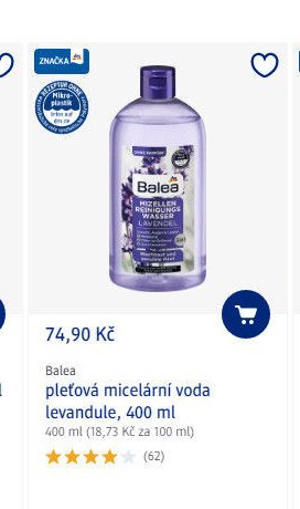 Balea pleťová micelární voda levandule, 400 ml
