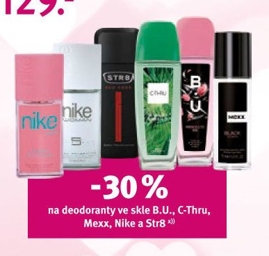 Deodoranty B.U., C-Thru, Mexx, Nike, Str8