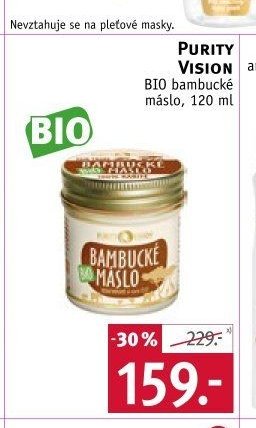 Purity Vision BIO bambucké máslo