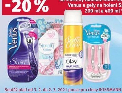 Gillette Venus a Satin Care sortiment