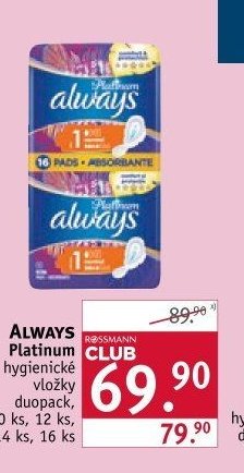Always Platinum hygienické vložky