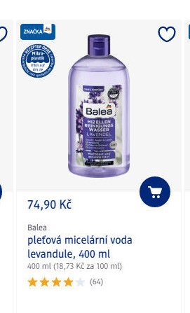 Balea pleťová micelární voda levandule, 400 ml