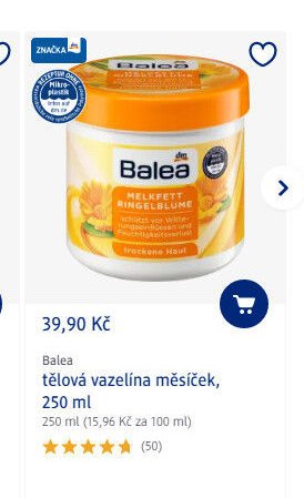 Balea tělová vazelína měsíček, 250 ml
