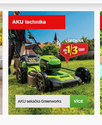 AKU sekačka Greenworks