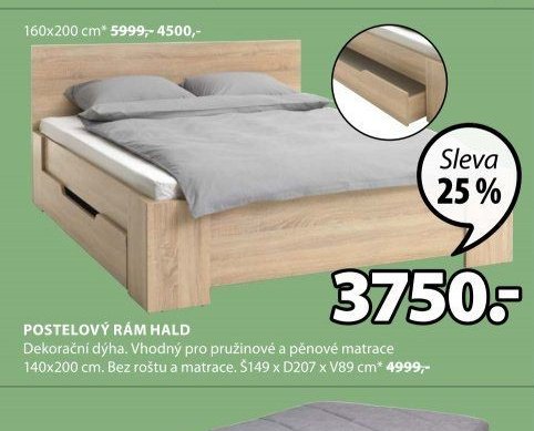 Postelový rám Hald