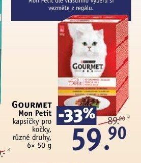 GOURMET Mon Petit kapsičky pro kočky, různé druhy, 6x 50 g