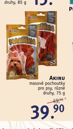 AKINU masové pochoutky pro psy, různé druhy, 75 g
