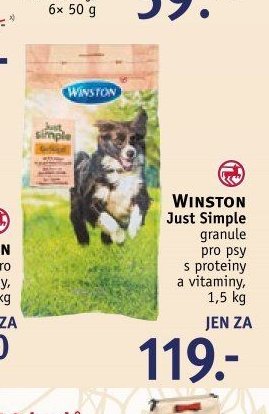 WINSTON Just Simple granule pro psy s proteiny a vitamíny, 1,5 kg