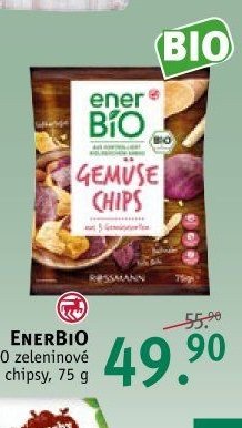 ENERBIO BIO zeleninové chipsy, 75 g
