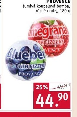PROVENCE šumivá koupelová bomba