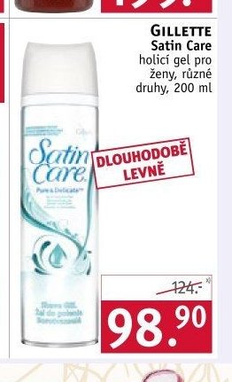 Gillette Satin Care holicí gel