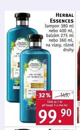 Herbal Essences šampon 380 ml nebo balzám 275 ml