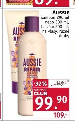 Aussie šampon 290 ml nebo 300 ml, balzám 200 ml