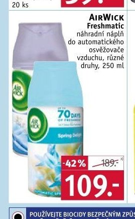 AIRWICK Freshmatic náhradní náplň do automatického osvěžovače vzduchu, různé druhy, 250 ml