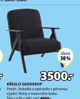 Křeslo SADDERUP