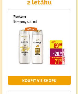 Pantene šampony 400 ml