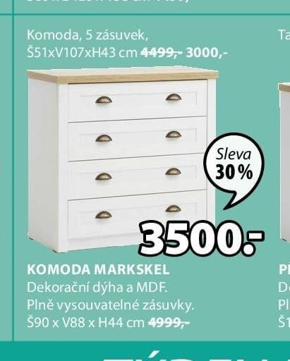 KOMODA MARKSKEL (5 zásuvek)