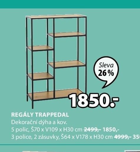 REGÁLY TRAPPEDAL (5 polic)