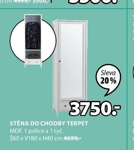 STĚNA DO CHODBY TERPET