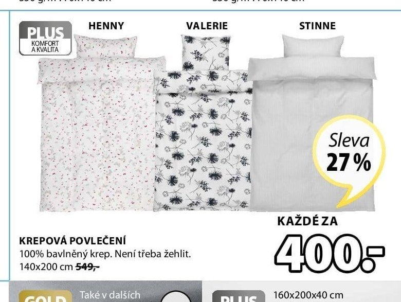 HENNY, VALERIE, STINNE povlečení